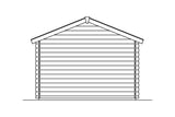 Skan Holz Gartenhaus Modell Faro Ansicht hinten