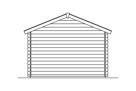 Skan Holz Gartenhaus Modell Faro Ansicht hinten