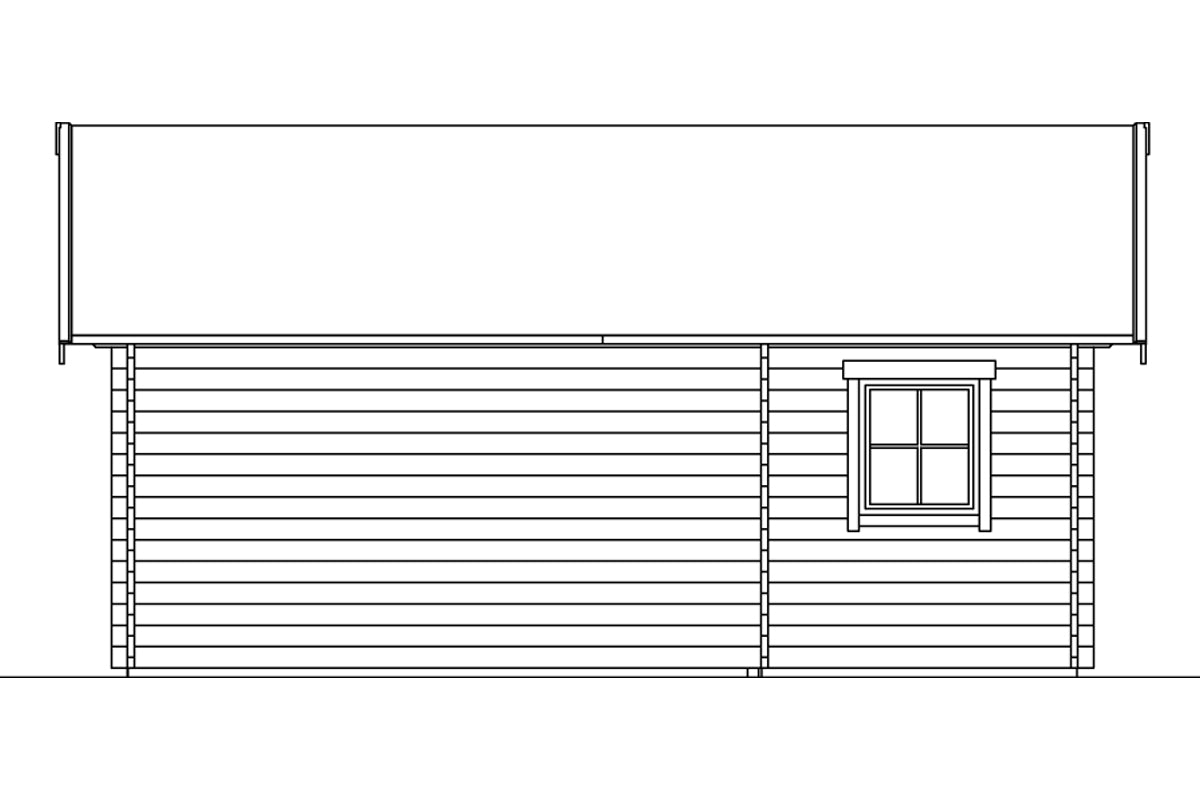 Skan Holz Ferienhaus Modell St. Moritz Ansicht hinten