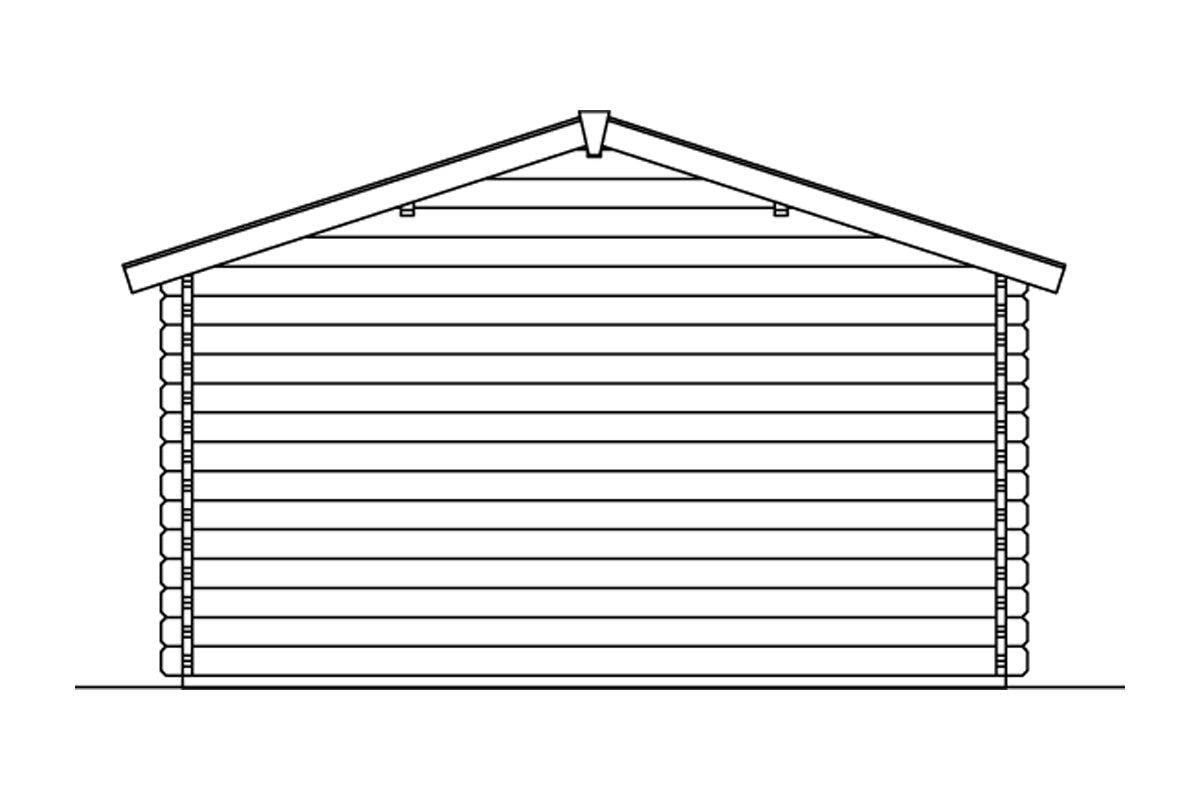Skan Holz Gartenhaus Modell Stavanger Ansicht hinten