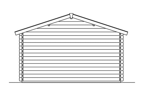 Skan Holz Gartenhaus Modell Stavanger Ansicht hinten