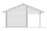 Skan Holz Gartenhaus Modell Calgary Ansicht links