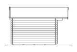 Skan Holz Gartenhaus Modell Como 3 Ansicht Links