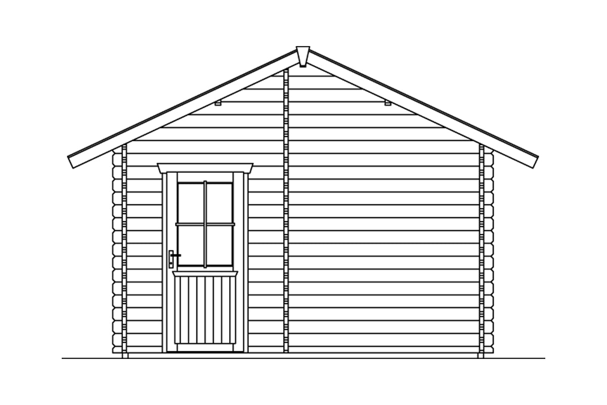 Skan Holz Gartenhaus Modell Esbjerg 1 Ansicht links