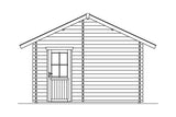 Skan Holz Gartenhaus Modell Esbjerg 1 Ansicht links