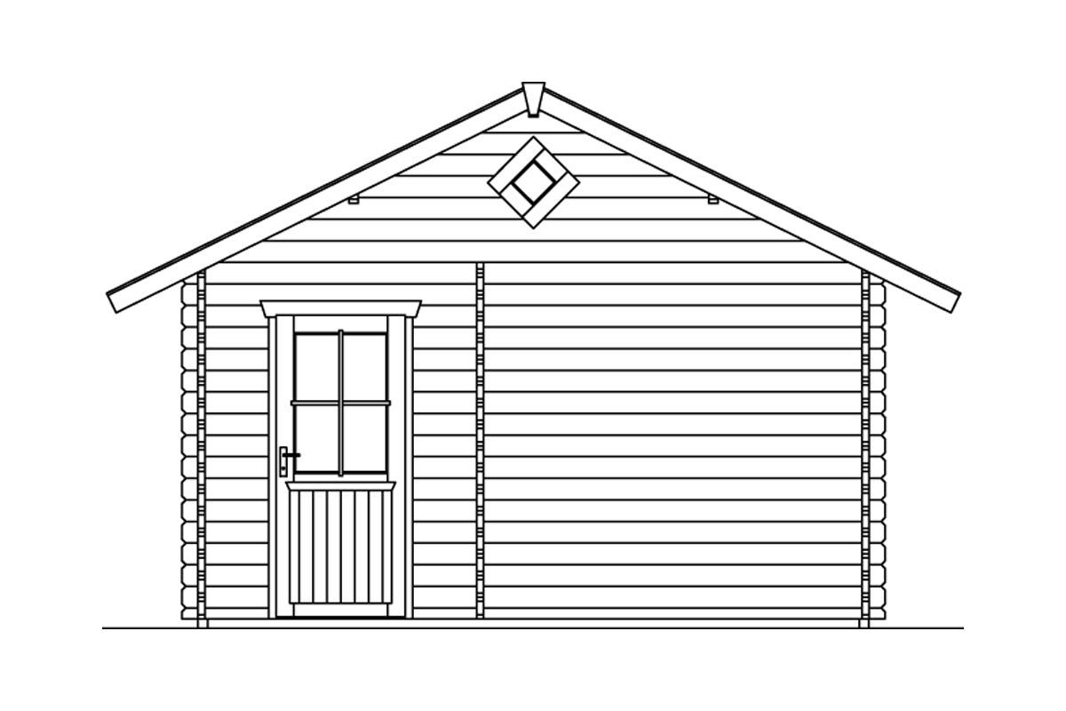 Skan Holz Gartenhaus Modell Esbjerg 2 Ansicht links