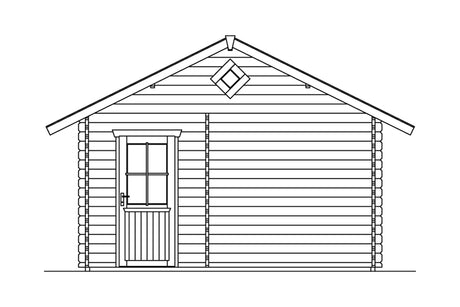 Skan Holz Gartenhaus Modell Esbjerg 2 Ansicht links