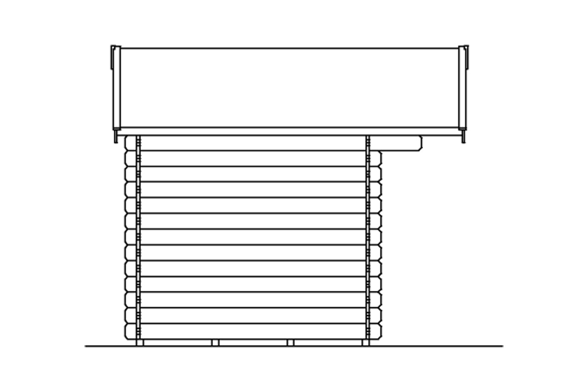Skan Holz Gartenhaus Modell Faro 1 Ansicht links