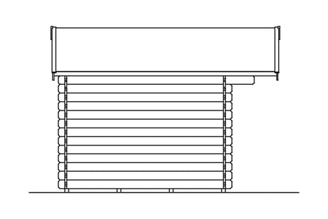 Skan Holz Gartenhaus Modell Faro 2 Ansicht links