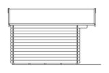 Skan Holz Gartenhaus Modell Faro 3 Ansicht links