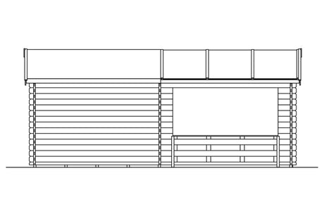 Skan Holz Gartenhaus Modell Holmestrand Ansicht links