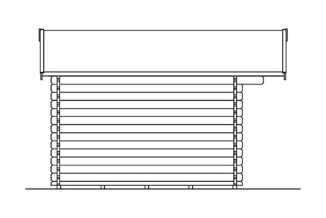 Skan Holz Gartenhaus Modell Langesund 2 Ansicht links