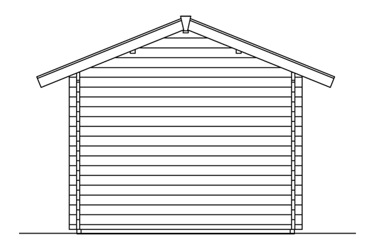 Skan Holz Gartenhaus Modell Lugano 1 Ansicht links