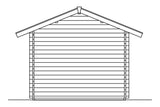 Skan Holz Gartenhaus Modell Lugano 1 Ansicht links