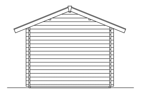 Skan Holz Gartenhaus Modell Lugano 1 Ansicht links