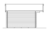 Skan Holz Gartenhaus Modell Malaga 1 Ansicht links