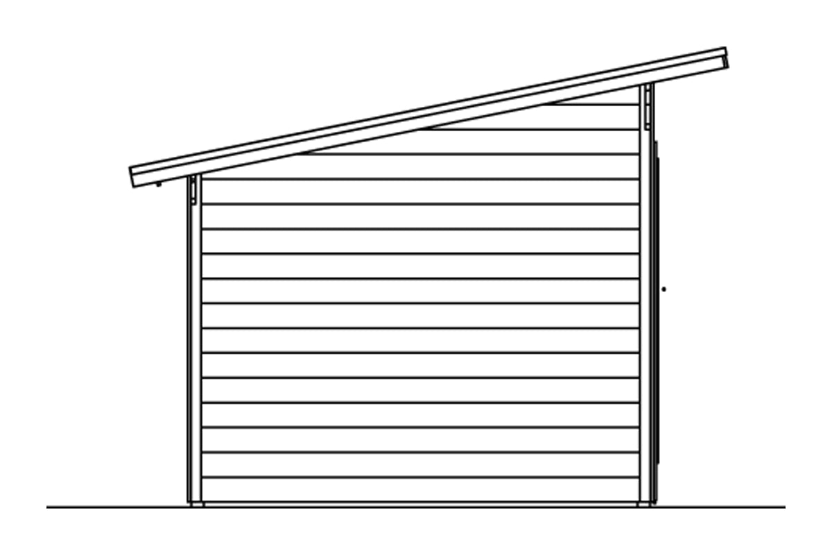 Skan Holz Gartenhaus Modell Ostende 1 Anischt Links