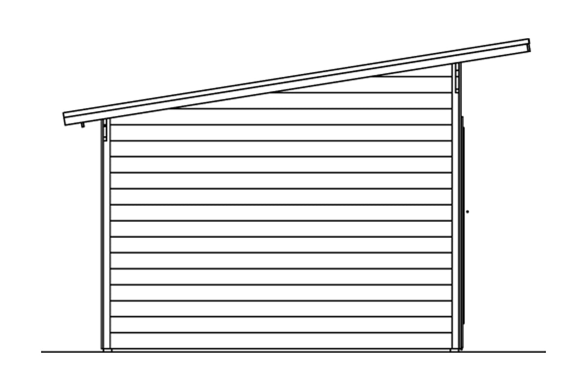Skan Holz Gartenhaus Modell Ostende 2 Ansicht Links