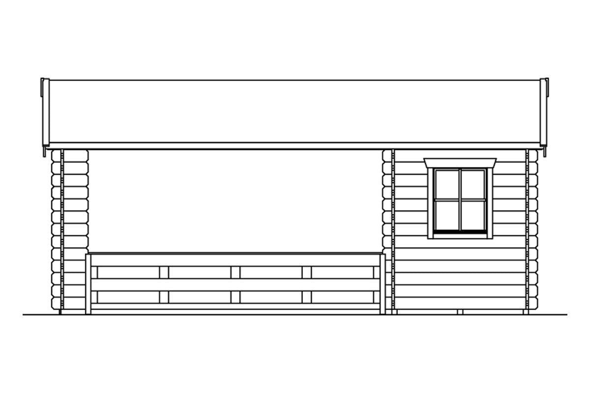 Skan Holz Gartenhaus Modell Alicante 1 Ansicht Rechts