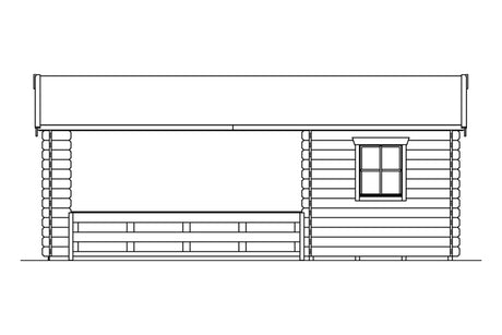 Skan Holz Gartenhaus Modell Alicante 2 Ansicht Rechts