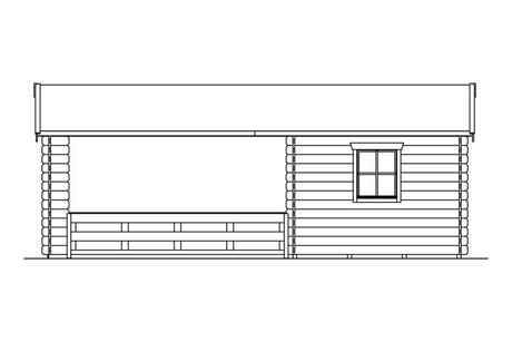 Skan Holz Gartenhaus Modell Alicante 3 Ansicht Rechts