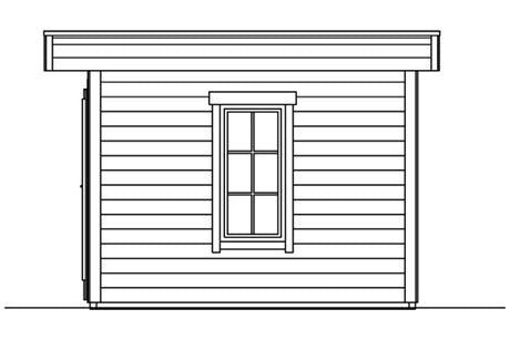 Skan Holz Gartenhaus Modell Basel 1 Ansicht rechts