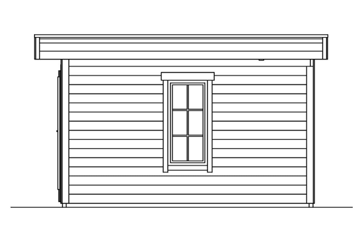 Skan Holz Gartenhaus Modell Basel 2 Ansicht rechts