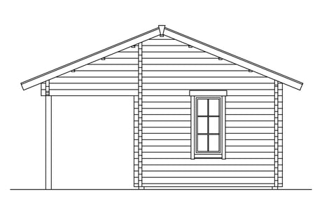 Skan Holz Gartenhaus Modell Calgary Ansicht rechts