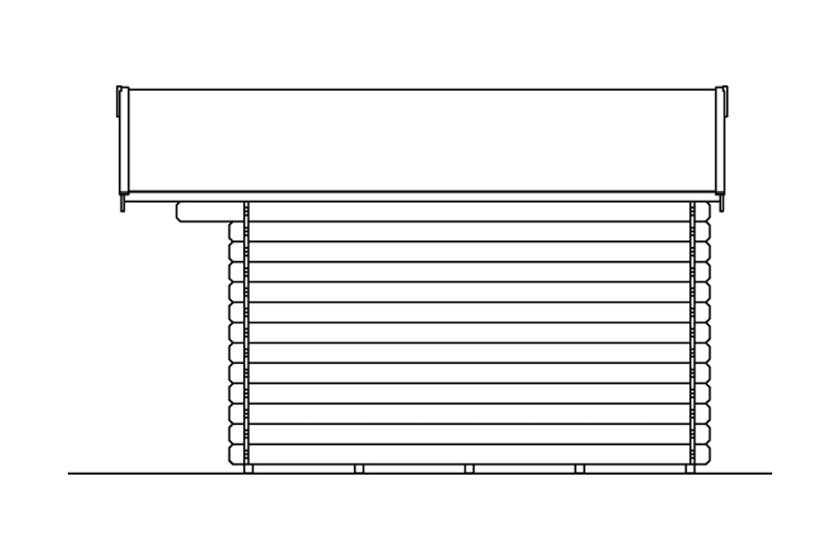 Skan Holz Gartenhaus Modell Como 3 Ansicht Rechts