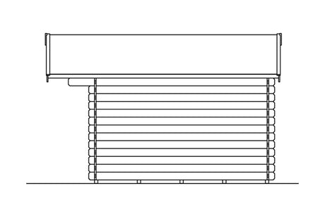 Skan Holz Gartenhaus Modell Como 3 Ansicht Rechts