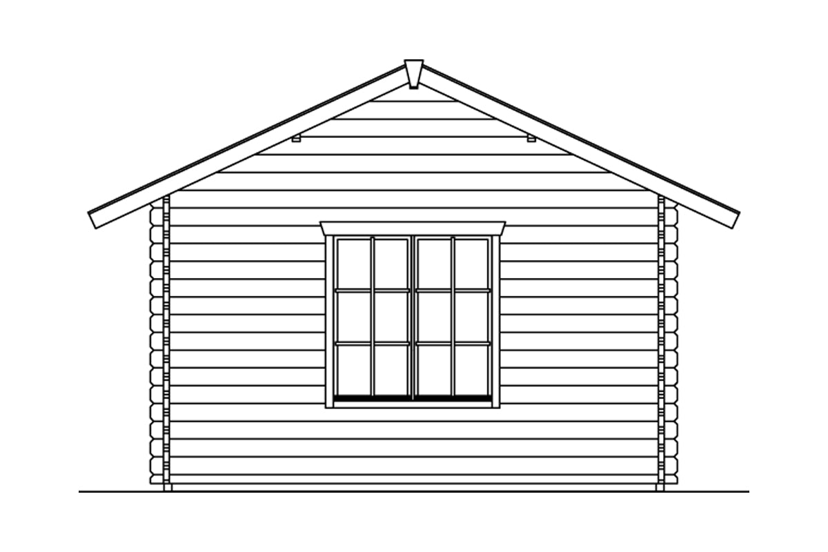 Skan Holz Gartenhaus Modell Esbjerg 1 Ansicht rechts