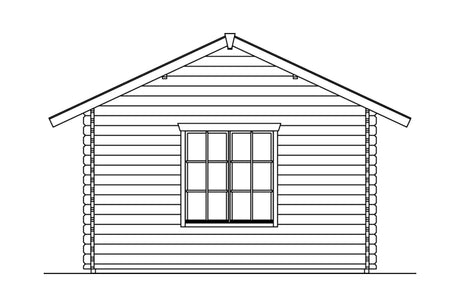 Skan Holz Gartenhaus Modell Esbjerg 1 Ansicht rechts