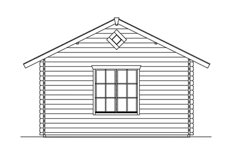 Skan Holz Gartenhaus Modell Esbjerg 2 Ansicht rechts