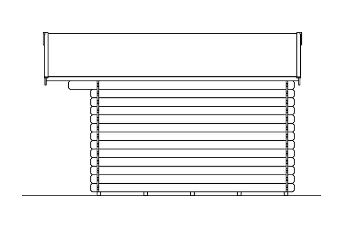 Skan Holz Gartenhaus Modell Faro 3 Ansicht rechts