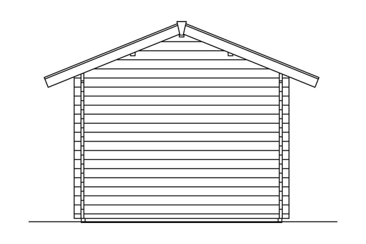Skan Holz Gartenhaus Modell Lausanne Ansicht rechts