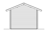 Skan Holz Gartenhaus Modell Lausanne Ansicht rechts