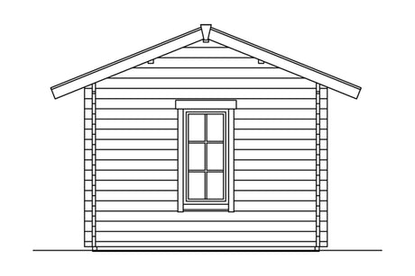 Skan Holz Gartenhaus Modell Lugano 1 Ansicht rechts