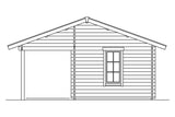 Skan Holz Gartenhaus Modell Luzern Ansicht rechts