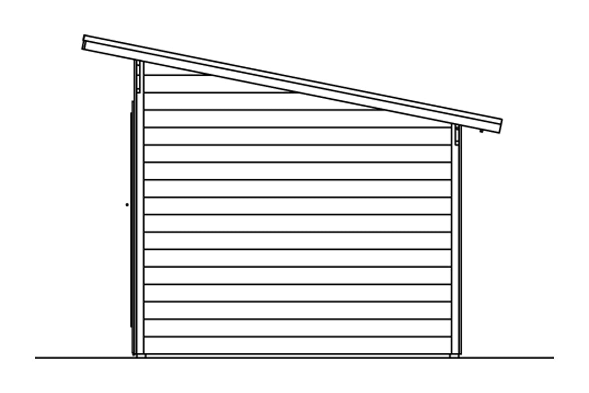 Skan Holz Gartenhaus Modell Ostende 1 Ansicht Rechts