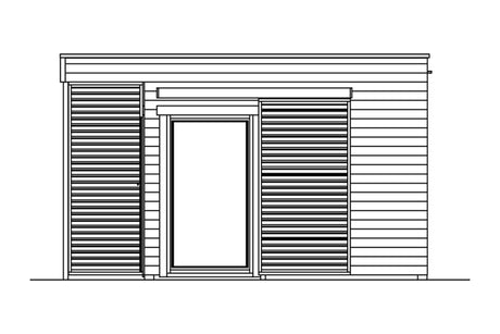 Skanholz Gartenhaus Modell Tokio 2 Ansicht rechts