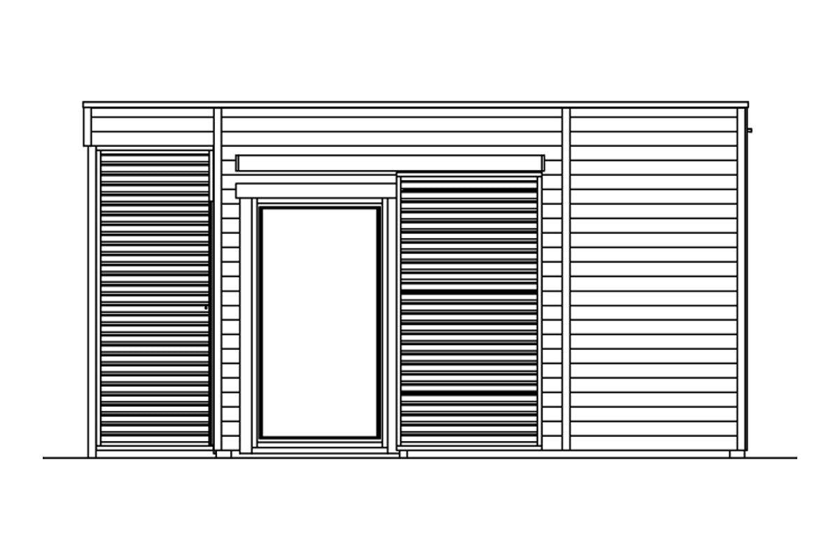Skan Holz Gartenhaus Modell Tokio 4 Ansicht rechts