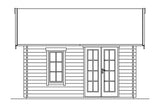 Skan Holz Ferienhaus Modell Bern 1 Ansicht vorne