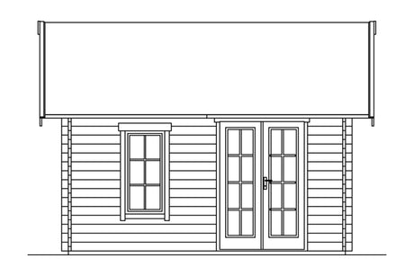 Skan Holz Ferienhaus Modell Bern 1 Ansicht vorne