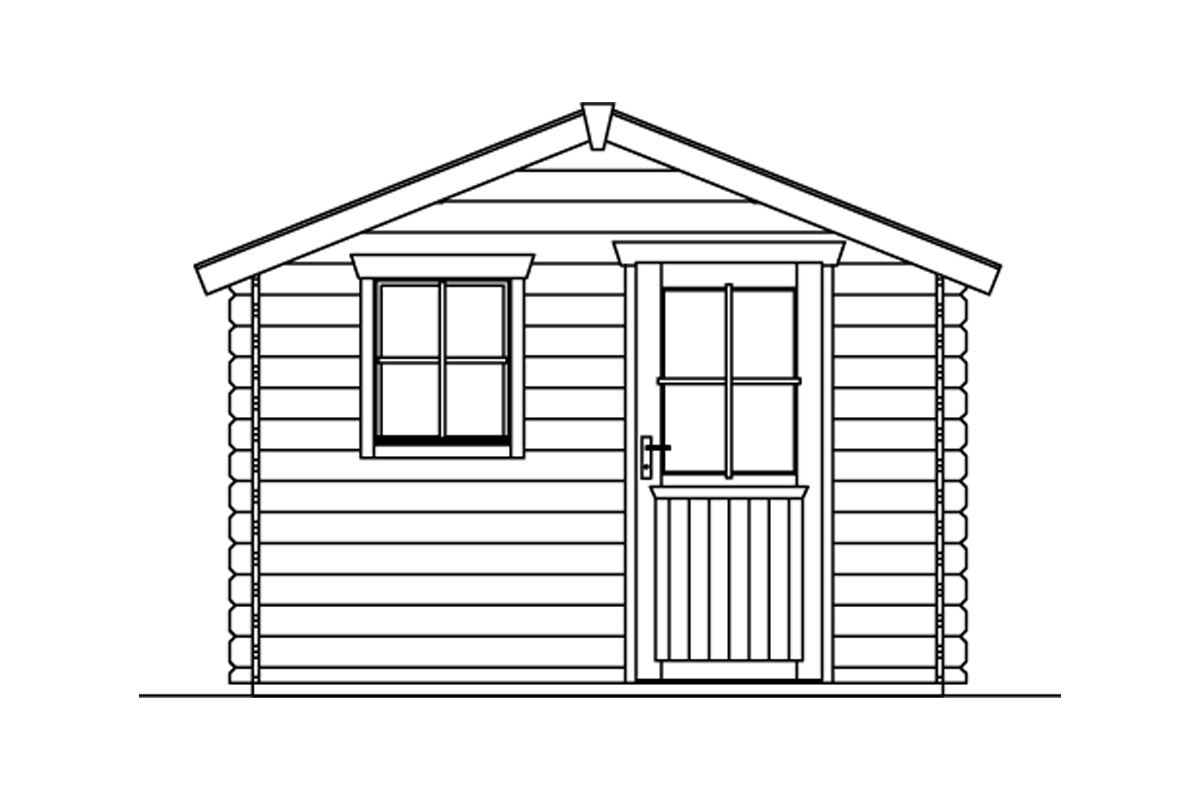 Skan Holz Gartenhaus Modell Como Ansicht Vorne