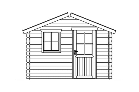 Skan Holz Gartenhaus Modell Como Ansicht Vorne