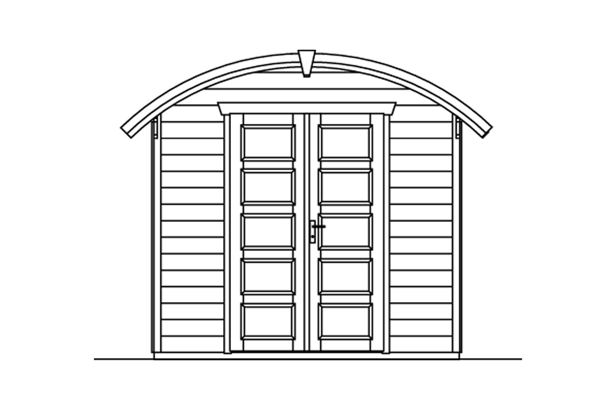 Skan Holz Gartenhaus Modell Ansicht vorne