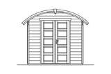 Skan Holz Gartenhaus Modell Ansicht vorne