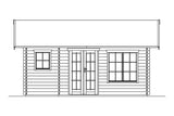 Skan Holz Gartenhaus Modell Esbjerg 1 Ansicht vorne