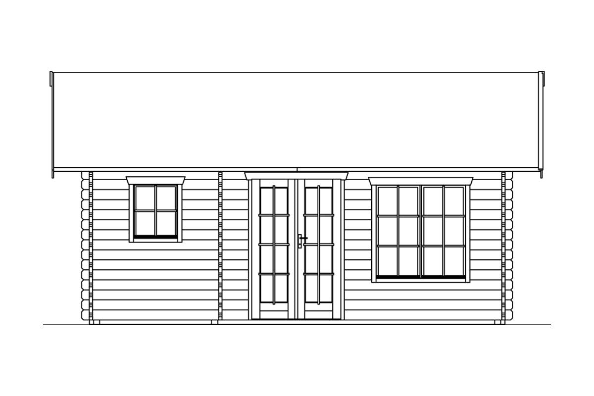 Skan Holz Gartenhaus Modell Esbjerg 2 Ansicht vorne