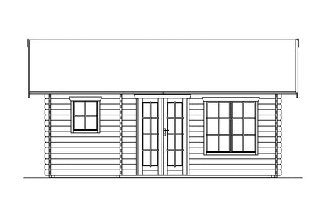 Skan Holz Gartenhaus Modell Esbjerg 2 Ansicht vorne